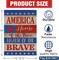 4th of July America Decorative Garden Flag, Patriotic Home of the Free Because of The Brave Yard Outside Decorations, Vintage American USA Burlap Outdoor Small Decor Double Sided 12 x 18
